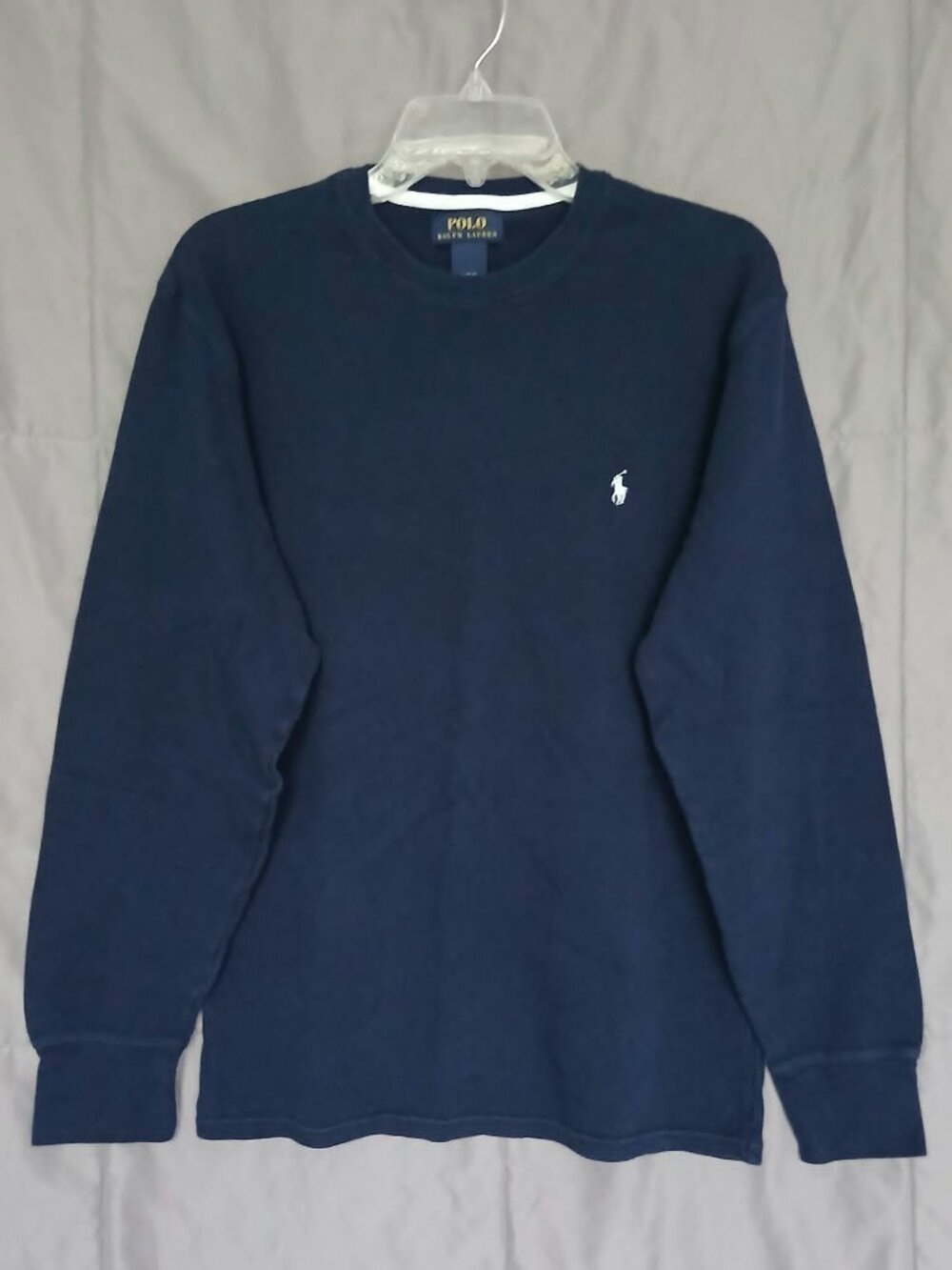 Polo Ralph Lauren Navy Blue Cotton Long Sleeve Shirt Large